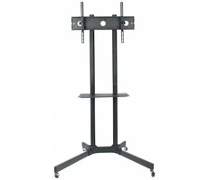Techly Mobilní stojan pro TV LCD|LED|Plazma 30"-65" 60kg / VESA / sklopný / police / černá