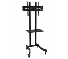 Techly ICA-TR23 mobilní držák LCD pro 32-70" obrazovky černá / VESA 600x400 / nosnost 40kg / 1x police 