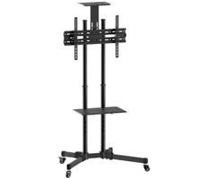 Techly ICA-TR16T mobilní držák LCD pro 37-70" obrazovky černá / VESA 600x400 / nosnost 50kg / 1x police 