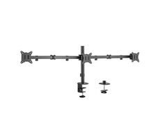 Gembird MA-D3-01 Stolní držák pro 3 monitory do 27" / standarty VESA 75x75 & 100x100 / na stůl / nosnost 7 kg / nastavit