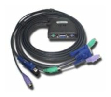ATEN KVM switch / CS-62Z / 2PC / PS/2 / mini vč. kabeláže