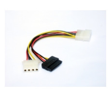 Gembird Kabel SATA napájecí / 15cm / redukce z 5,25 na 5,25 + 1xSATA