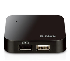 D-Link DUB-H4 / USB 2.0 4-Port Hub / 4 x A-Port / 1 x B-Port / Cable