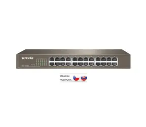 Tenda TEF1024D / 24x LAN 10/100 / switch / Rackmount / 6kV ochrana / kov