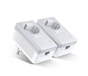 TP-Link TL-PA4010P Starter Kit / Powerline Ethenet Adaptér do 230 V zásuvky / průchozí / 500 Mbps / 2 ks v balení
