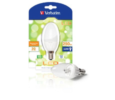 Verbatim LED žárovka E14 (3.8W) / 250lm / typ B matná / teplá bílá