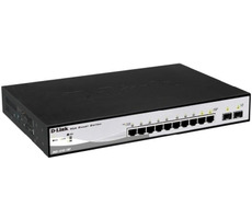 D-Link DGS-1210-10P / 10-port Gigabit PoE Smart Switch / 8x gigabit / 2x gigabit/SFP