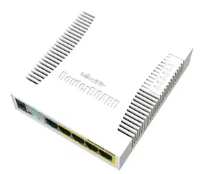 MikroTik RB260GSP / RouterBOARD / 5-port Gigabit smart switch / SFP cage / SwOS / plastic case / PSU / POE-OUT
