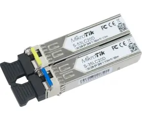 MikroTik S-3553LC20D / Optický transceiver / Pár MikroTik SM SFP modulů / 1.25G / 20km
