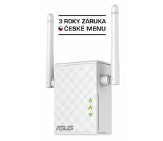 ASUS RP-N12 / WiFi repeater a multimediální most, 802.11n až 300 Mbps, WPS, 1x LAN, Roaming assist 