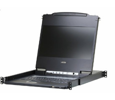 ATEN Console 17.3" LCD FullHD / DVI+HDMI+VGA / USB port / rack 19" / klávesnice / touchpad