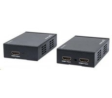 Manhattan HDMI - Ethernet Extender Kit na Cat6 / 2xHDMI transmitter černá / 1x HDMI receiver / 1x RJ 45