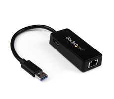 StarTech USB 3.0 adaptér NIC 5 cm černá / pro síťové připojení / RJ45 