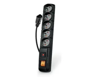 Acar F5 IEC 1.5m kabel / 5 zásuvek / přepěťová ochrana / C14 do UPS