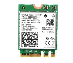 Intel Dual Band Wireless-AC 9260 / Wi-Fi Adapter AC / Dual-Band 2.4+5GHz / Bluetooth 5 / M.2 / vPro