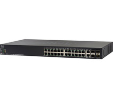 Cisco SG550X-24MPP / Gigabit Switch / 24x RJ-45 / 2x SFP+ / 2x combo 10 Gbit SFP+ / USB / PoE / QoS / VLAN