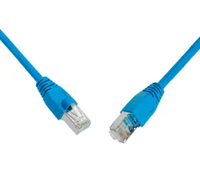 Solarix SFTP CAT5E 0.5m snag proof modrá / Patch kabel / RJ45-RJ45