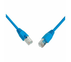 Solarix SFTP CAT5E 1m snag proof modrá / Patch kabel / RJ45-RJ45
