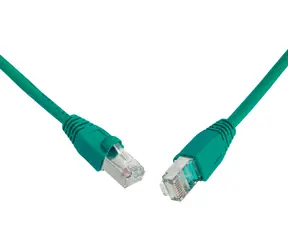Solarix SFTP CAT5E 0.5m snag proof zelená / Patch kabel / RJ45-RJ45