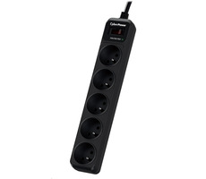 CyberPower B0520SC0-FR černá / Přepěťová ochrana / 5 zásuvek / vypínač / 1.8 m