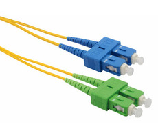 Solarix optický kabel SC-SC APC-UPC 2m / Patch kabel / Singlemode / Duplex / OS
