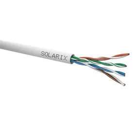 Solarix instalační kabel CAT5E 500m šedá / vnitřní instalace / PVC plášť / nestíněný / box