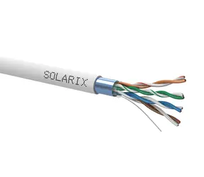Solarix instalační kabel CAT5E FTP 305m šedá / vnitřní instalace / PVC plášť / stíněný / box