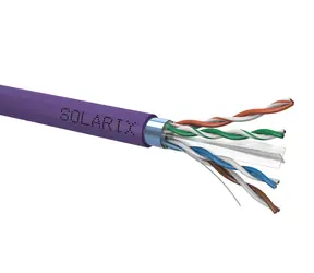 Solarix instalační kabel CAT6 FTP 500m fialová / vnitřní instalace / LSOH plášť / stíněný / cívka