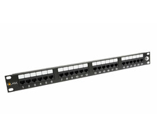 Solarix patch panel 24x RJ45 CAT6 UTP / 1U / černá