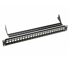 Solarix univerzální modulární patch panel 24 portů černá / 1U
