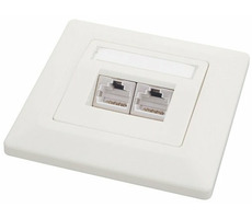 Solarix zásuvka 2x RJ45 CAT6 UTP pod omítku