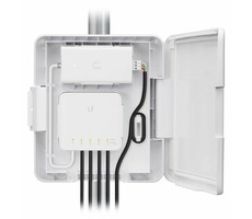 Ubiquiti USW Flex Utility / venkovní rozvodna pro UniFi Switch Flex / PoE adaptér v balení