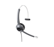 Cisco Headset 521 USB-A šedá / náhlavní souprava / jednostranné sluchátko / mikrofon / 3.5 mm jack / USB-A adaptér 