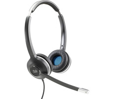 Cisco Headset 522 USB-A šedá / náhlavní souprava / oboustranné sluchátko / mikrofon / 3.5 mm jack / USB-A adaptér 