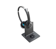 Cisco Headset 562 černá + Multibase základna / bezdrátová náhlavní souprava / oboustranné sluchátko / mikrofon / DECT