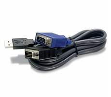 TRENDnet kvm kabel USB+D-Sub - D-Sub / pro KVM přepínač / 1.83m