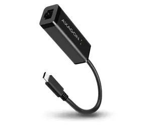 AXAGON ADE-SRC, USB-C 3.2 Gen 1 - Gigabit Ethernet síťová karta, auto instal, černá