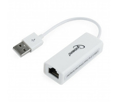 Gembird NIC-U2-02 USB adaptér RJ45 bílá / USB-A 2.0 (M) na RJ-45 (F) / 100 Mbps