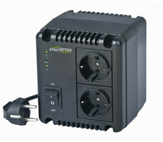 Gembird EG-AVR-1001 / regulátor napětí / 1000 VA / 600 W / 2x Schuko