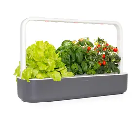 Click And Grow Smart Garden 9 šedá / Chytrý květináč / automatické zavlažování / 3x rajčátka / 3x bazalka / 3x salát