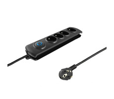 Qoltec 50104 Přepětová ochrana (4 zásuvek) / vypínač / 1.5m