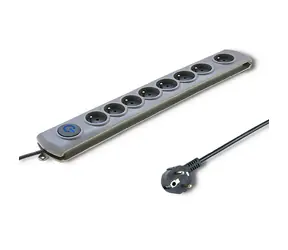 Qoltec 50167 Přepětová ochrana Quick Switch (8 zásuvek) / vypínač / 1.8m