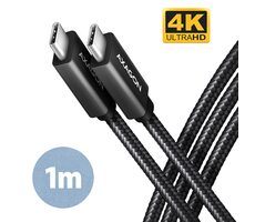 AXAGON BUCM32-CM10AB kabel USB-C na USB-C černá / 1 m / 5 A / 4K HD video / PD 100W