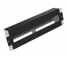 Solarix instalační panel 3U s DIN lištou do 19" rozvaděče / RAL 9005