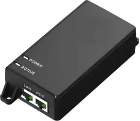 MicroConnect IEEE Gigabit PoE Injector UK černá / 802.3af/at / 60W 