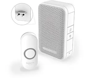 Honeywell Home DC311NP2 bezdrátový zvonek Series 3 / 4 melodie / základna do zásuvky bílá / design. tlačítko