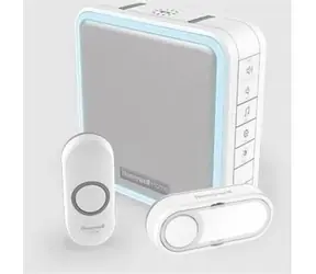 Honeywell Home DC915N bezdrátový zvonek Series 9 / 200m / 8 melodií / přenosná základna / 2x tlačítko (jmenovka, design)