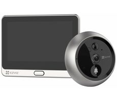 EZVIZ chytrý dveřní videotelefon DP2 stříbrno-černá / Wi-Fi / 1080p / IR / PIR / LCD 4,3"