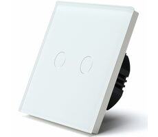 iQtech Millennium NoN Zigbee IQTJ011 bílá / Chytrý vypínač / Zigbee / 2x tlačítko