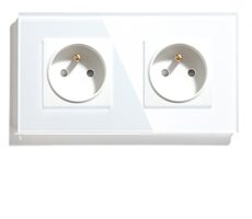 iQtech Millennium KIM1W2 bílá / Chytrá zásuvka / Wi-Fi / 2x zásuvka 16A (F) / měření spotřeby